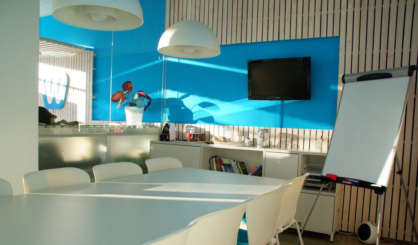 Spacious modern living room interiors